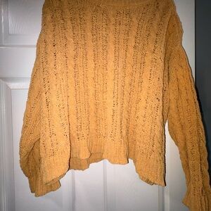 Cozy Cable Knit Sweater - Mustard